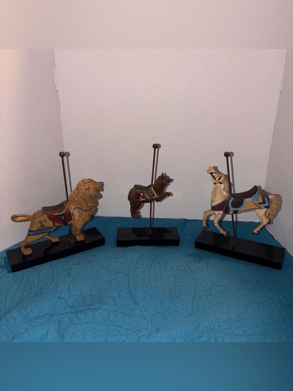 The Hamilton Collection Lion, Bear And Horse Limited Edition Carousel Set Of 3